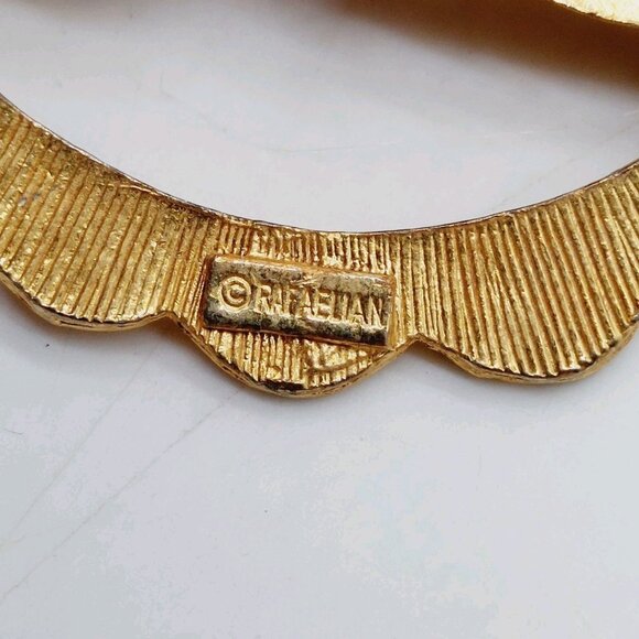 Rafaelian Necklace 1776-1976 Rpund Pendant Goldtone 2" 24" Chain - Picture 4 of 9